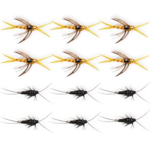 Black & Yellow Stonefly Nymphs Size 14, 12-Pack