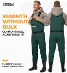 Foxelli Waterproof Neoprene Chest Waders for Fishing