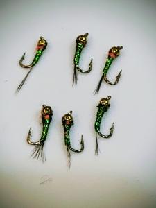 Rainbow Warrior Zebra Midge Trout Fly Set of 6