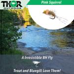 6-Pack Pink Squirrel BH Nymphs for Trout