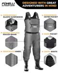 Foxelli Men's 4mm Neoprene Fishing Chest Waders
