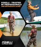 Foxelli Chest Waders - Camo Fishing Waders with Boots