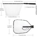 GOODCAT Fly Fishing Landing Net - Rubber Mesh Trout