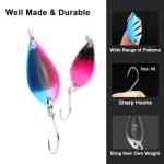 12pc Colorful Fishing Spinner Hard Baits for Trout