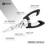 Booms Fishing H01 Lightweight Stainless Steel Fishing Pliers