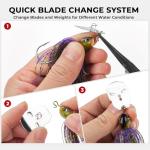 MadBite Bladed Jig Fishing Lures - 5 pc Kit