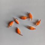 12 Pack Orange Scud Nymphs Size 12 Trout Flies