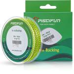 Piscifun Braided Fishing Line Backing, 20LB, 100yds, Fluorescent Yellow & Black