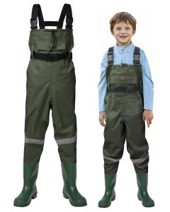 HISEA Kids Waterproof Bootfoot Fishing Waders