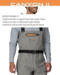 FROGG TOGGS Canyon II Stockingfoot Wader, Gray, Large
