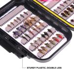54 Assorted Nymph Flies in Waterproof Box