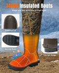 HISEA Men's Insulated Chest Waders with Boots
