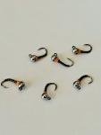 Black Orange Zebra Midge Nymphs - Size 14 (6 Pack)