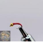 Red Copper Zebra Midge Nymphs for Trout #18