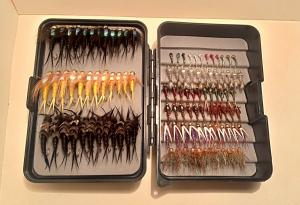 Spring Sub-Surface Fly Box with 108 Trout Flies