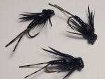 Bug Eyed Black Stonefly Nymphs Size 8 (3 Pack)