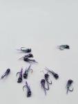 Purple Euro Trout Flies - Size 16 Nymphs (6 Pack)