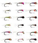 36 Tungsten Bead Perdigon Nymphs Fly Assortment