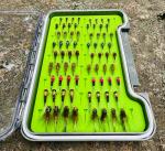 72 Tungsten Bead Barbless Nymph Flies Box