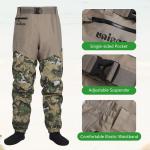 UNISPO Camo Breathable Stockingfoot Fishing Waders XL