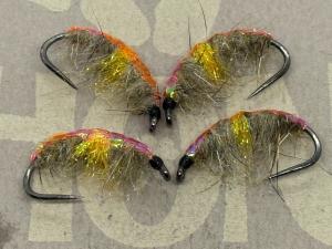 Orange Czech Nymphs Size #8 - 4 Pack