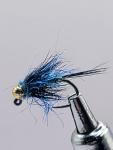 Blue Tungsten Bead Head Nymph Flies - Size 14