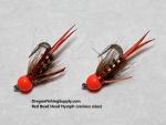 Red Beadhead Nymph Flies - Multiple Sizes Available
