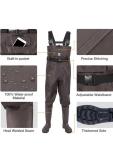 TIDEWE Waterproof Bootfoot Chest Waders Size M10
