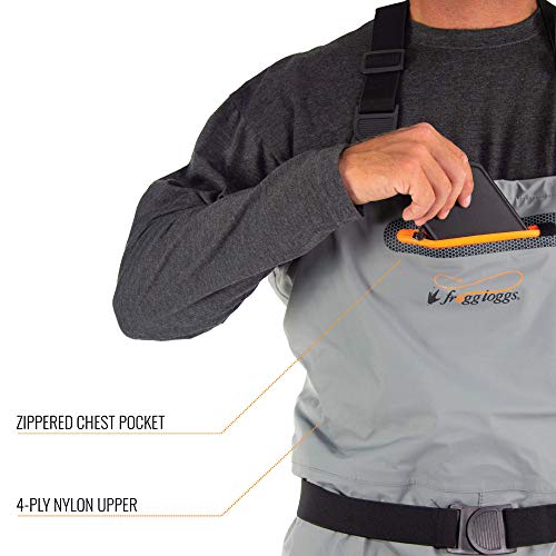 FROGG TOGGS Canyon II Stockingfoot Wader, Gray, Large