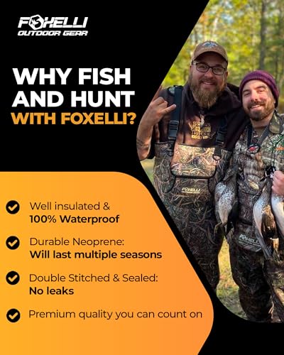 Foxelli Neoprene Chest Waders with Camouflage Design