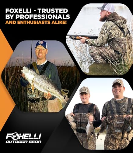 Foxelli Camo Chest Waders with Waterproof Bootfoot Boots