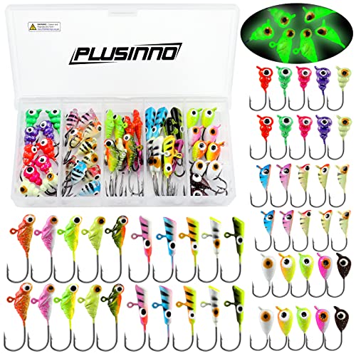 Trout Fishing Kit: PLUSINNO Ice Jigs + Tackle Box