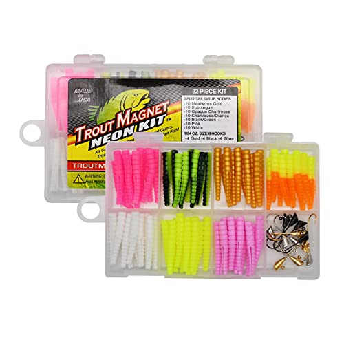 Neon Trout Fishing Kit, 82 Pieces, Catches All Fish