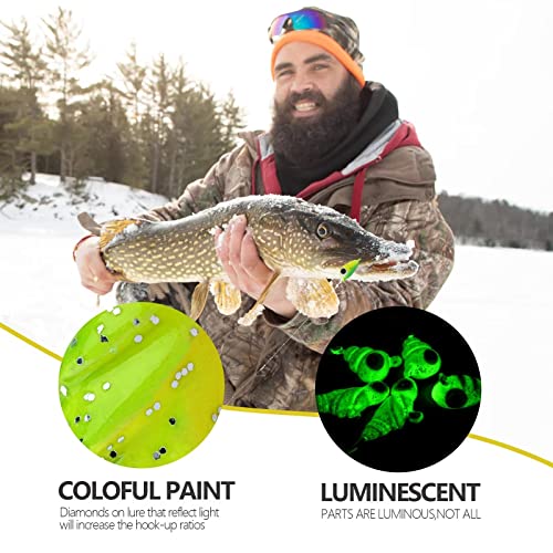 50Pcs/Box Walleye Jigs Set for Ice Fishing