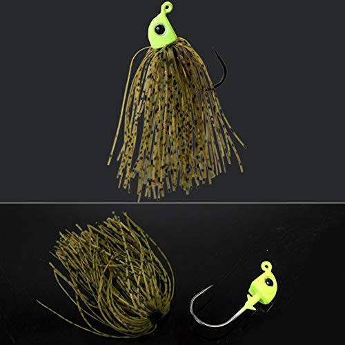 20pcs Trout Fishing Jigs Set with Skirts - Croch
