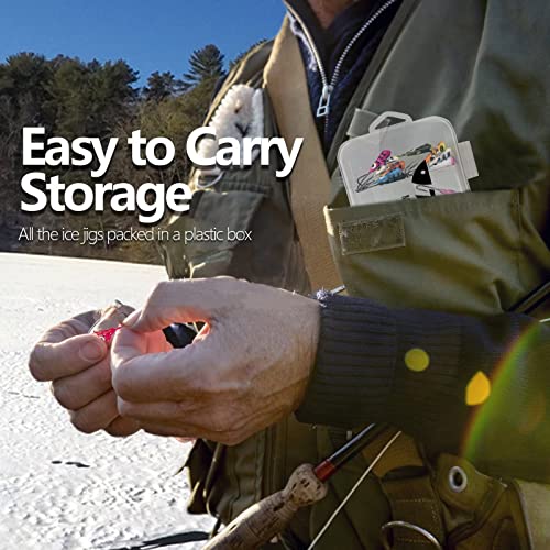 50Pcs/Box Walleye Jigs Set for Ice Fishing