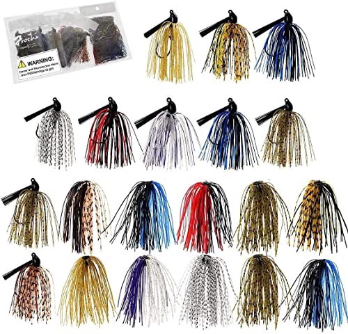 20pcs Trout Fishing Jigs Set with Skirts - Croch