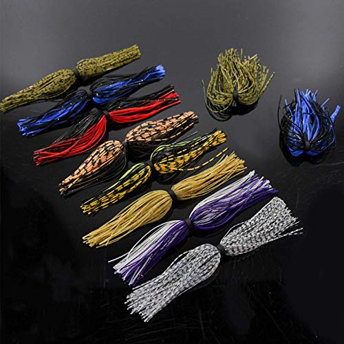 20pcs Trout Fishing Jigs Set with Skirts - Croch
