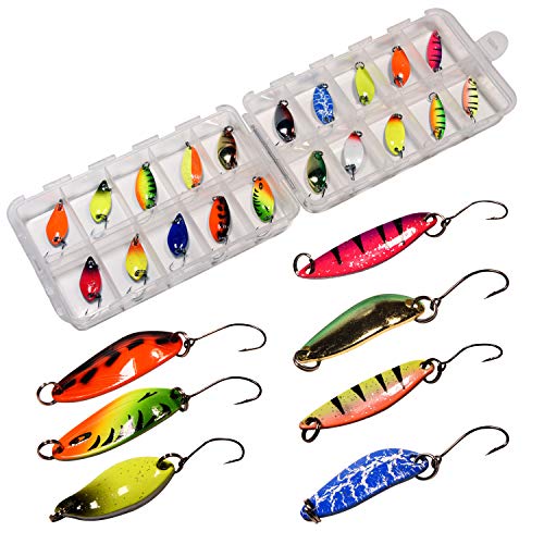 THKFISH Spoon Fishing Lures - Trout Spoons 20Pcs