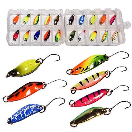 THKFISH Spoon Fishing Lures - Trout Spoons 20Pcs