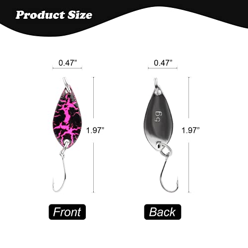 12pc Colorful Fishing Spinner Hard Baits for Trout