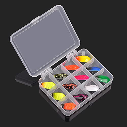 12pcs Spoon Fishing Lures for Trout, Trolling/Casting Spinner bait