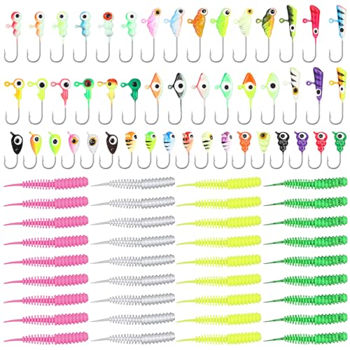 88 Pc Ice Fishing Jigs Kit for Trout