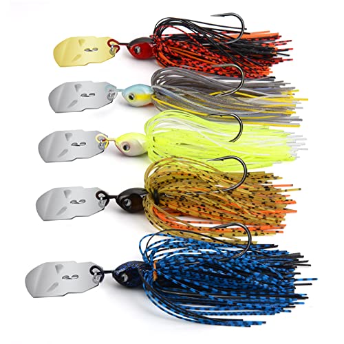 MadBite Bladed Jig Fishing Lures - 5 pc Kit