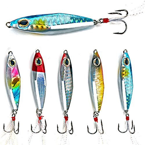 Sougayilang Metal Spoons Micro Jigging Lures - 5PCS