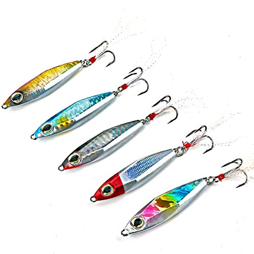 Sougayilang Metal Spoons Micro Jigging Lures - 5PCS