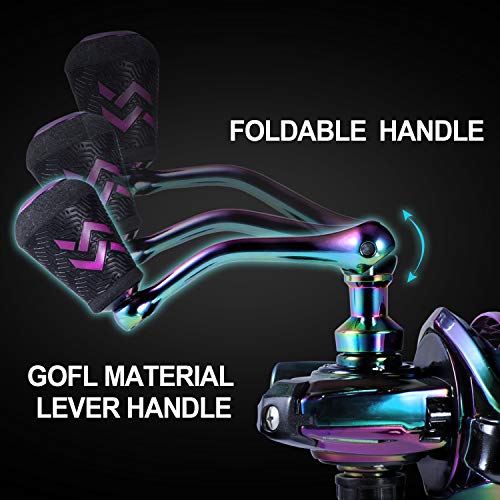 Sougayilang Colorful Ultralight Spinning Reel, High Speed