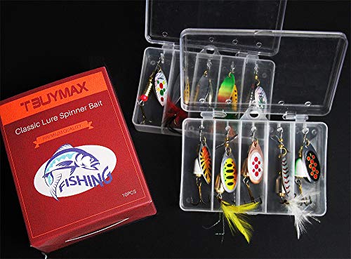 10pc Trout Fishing Lure Kit with Tackle Box