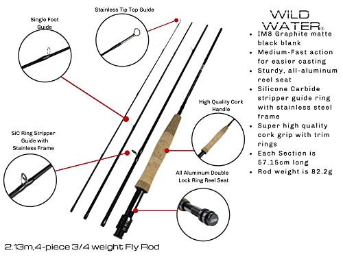Wild Water Standard 3/4wt Fly Fishing Combo Starter