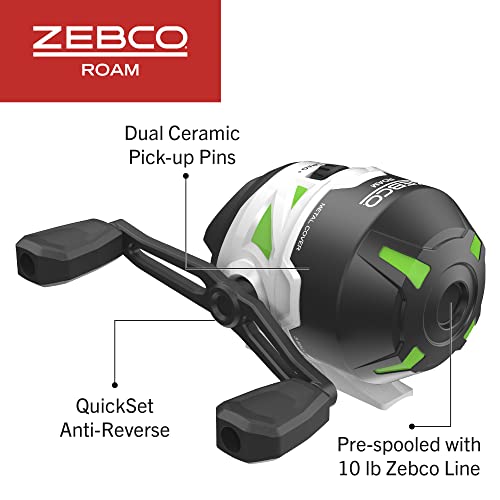 Zebco Roam Fishing Combo: Telescopic Rod, Anti-Reverse Reel